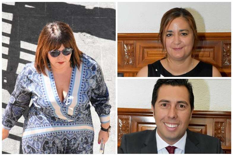Gloria Cabrera (d), Esther González (arriba derecha) y Alejandro Ramos (Foto TA)